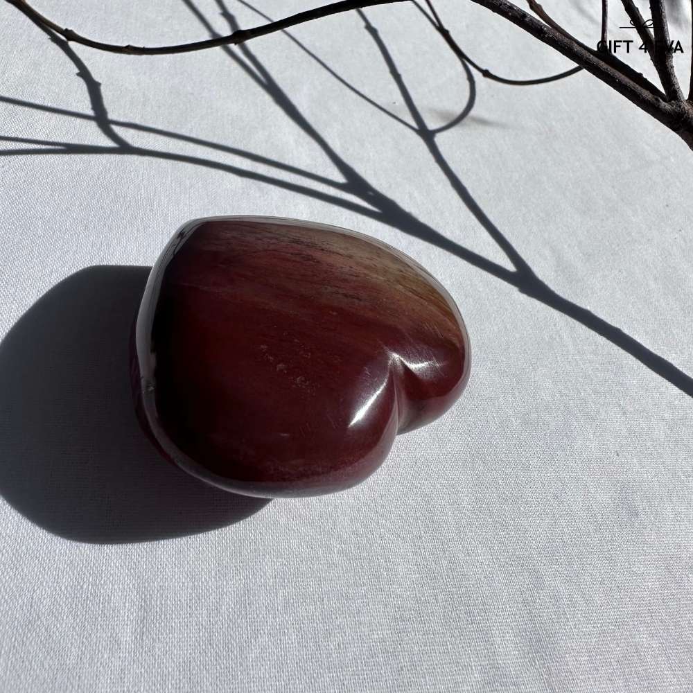 Petrified Wood Puffy Heart
