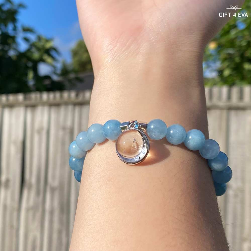 Enhydro Quartz Aquamarine Bracelet