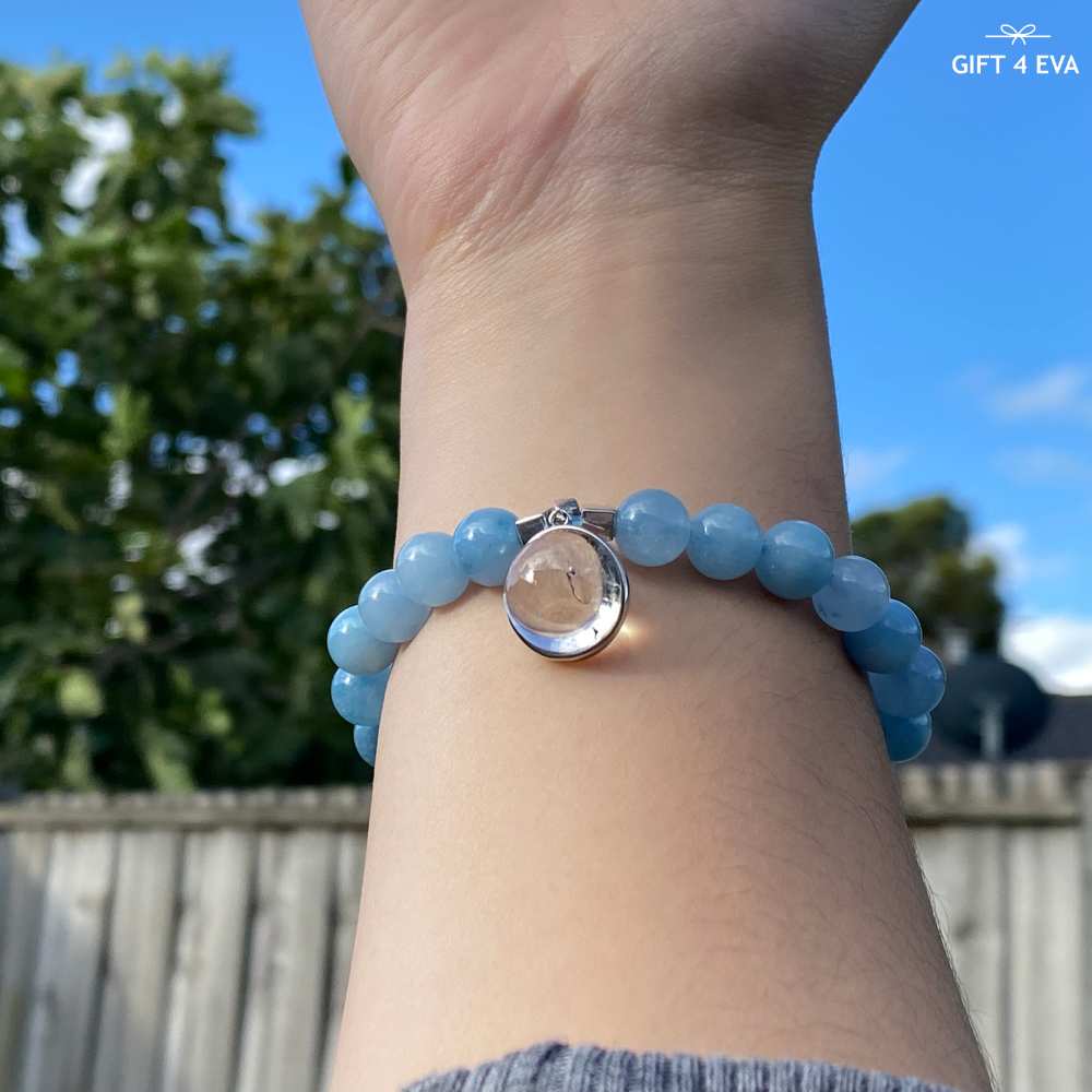 Enhydro Quartz Aquamarine Bracelet