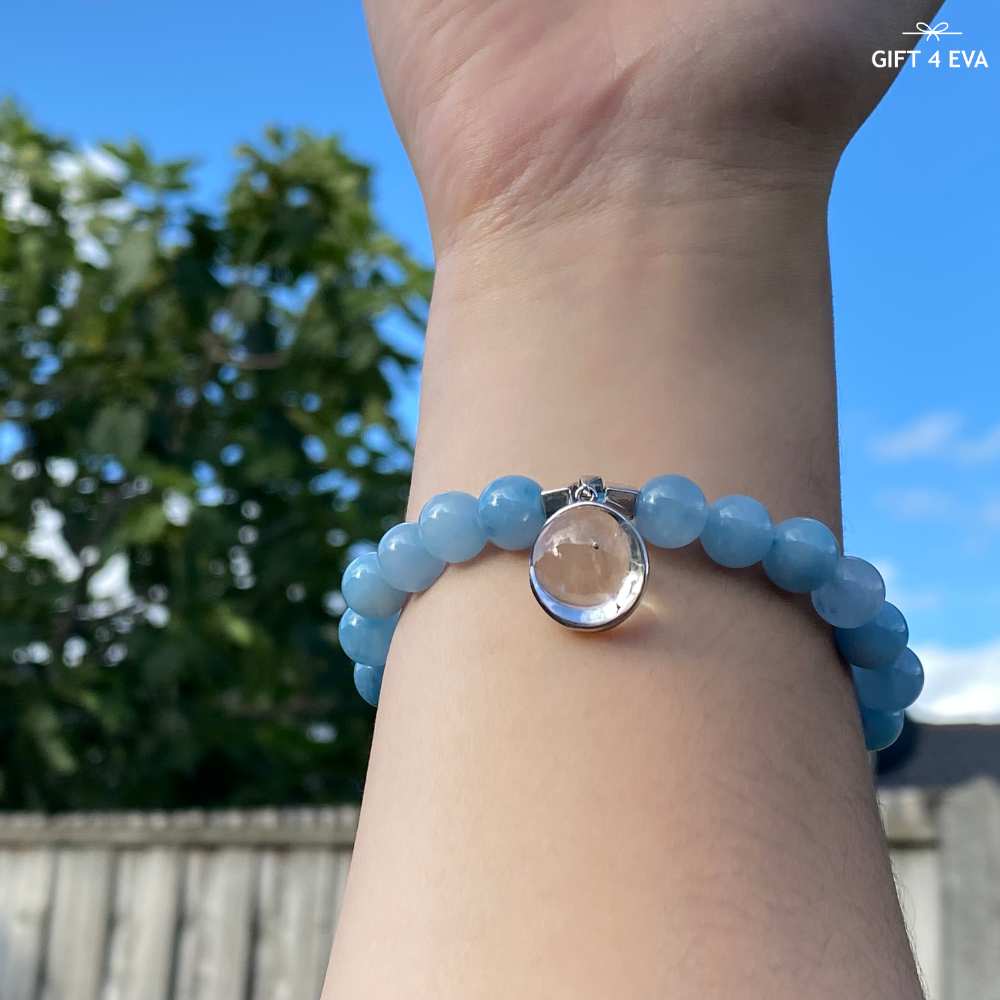 Enhydro Quartz Aquamarine Bracelet