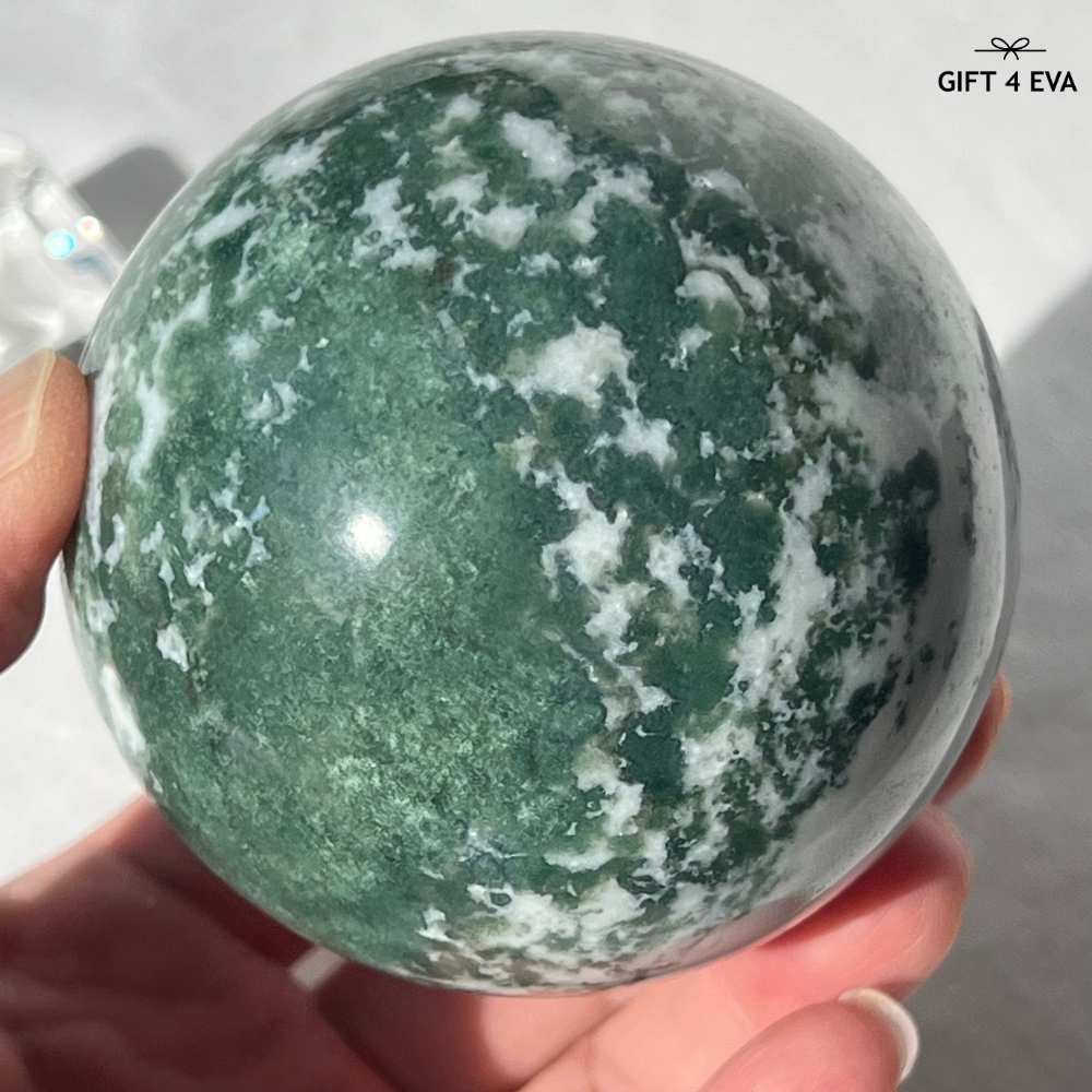 Moss Agate Sphere 73MM
