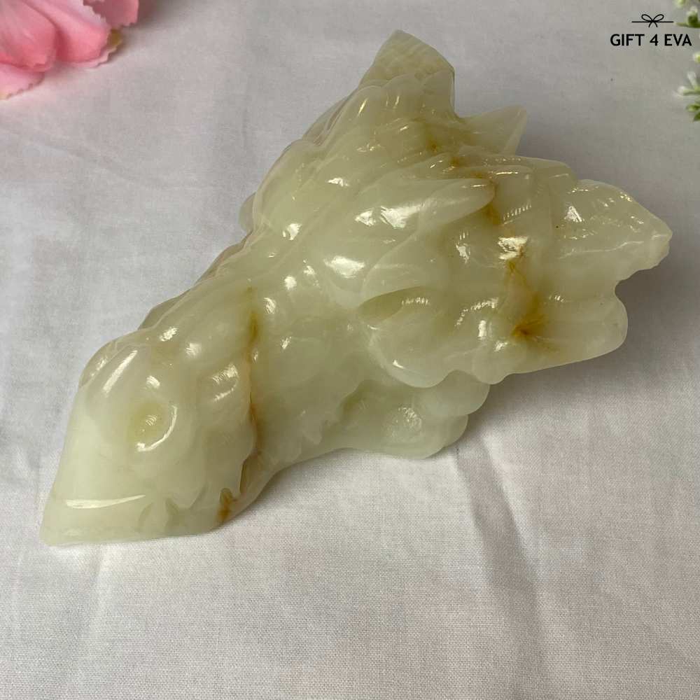 Banded Calcite Dragon Head 676G