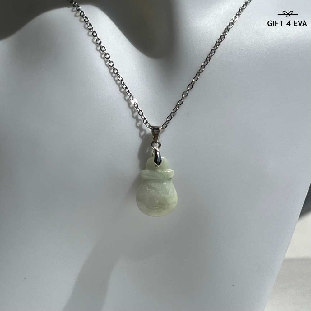 Money Bag Burmese Jade Pendant Necklace
