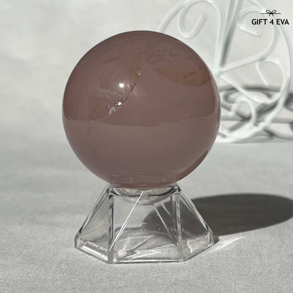 12 Ray Rose Quartz Sphere 47MM