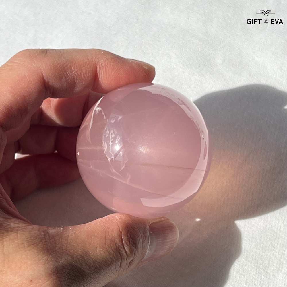 12 Ray Rose Quartz Sphere 47MM