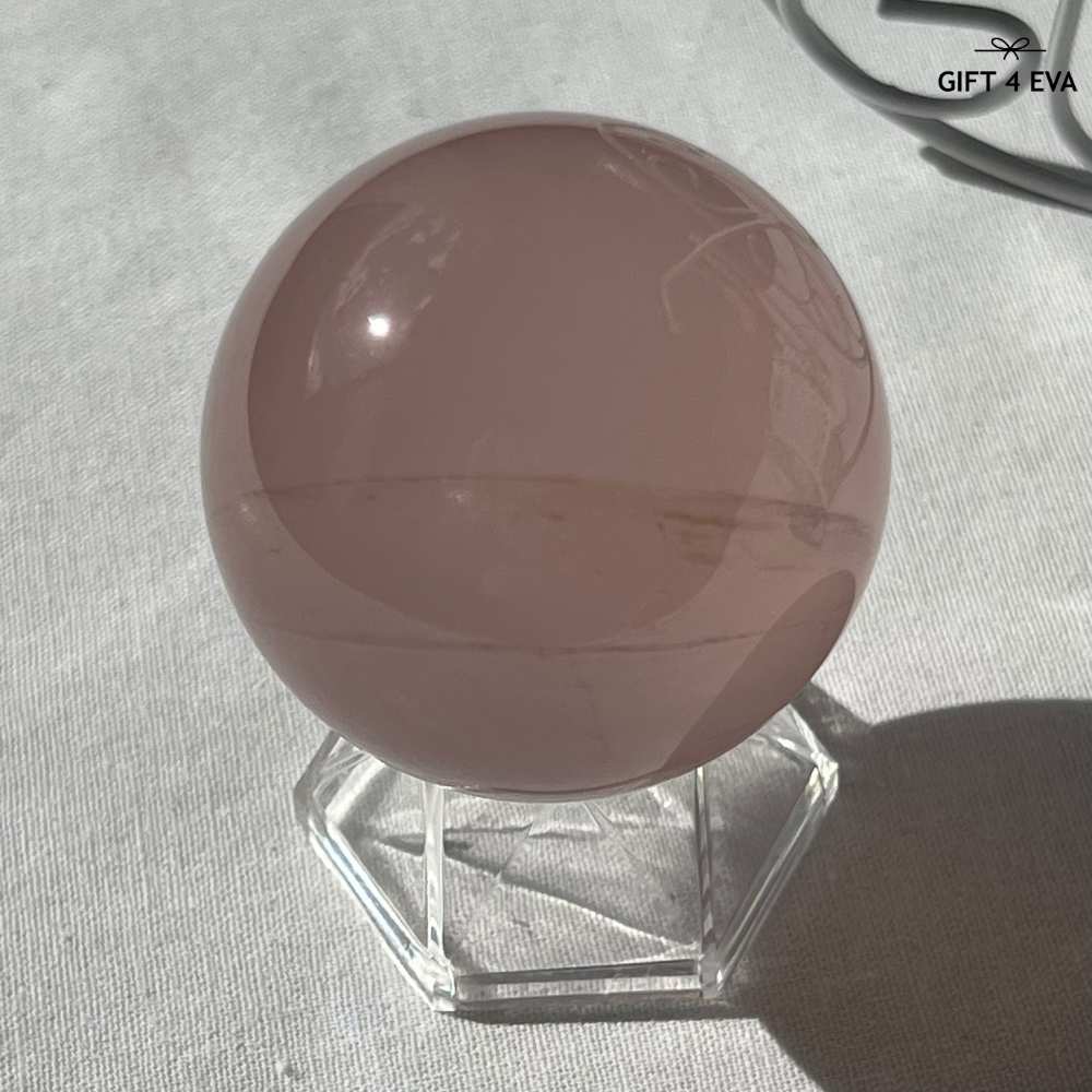 12 Ray Rose Quartz Sphere 47MM