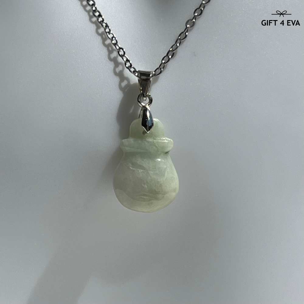 Money Bag Burmese Jade Pendant Necklace