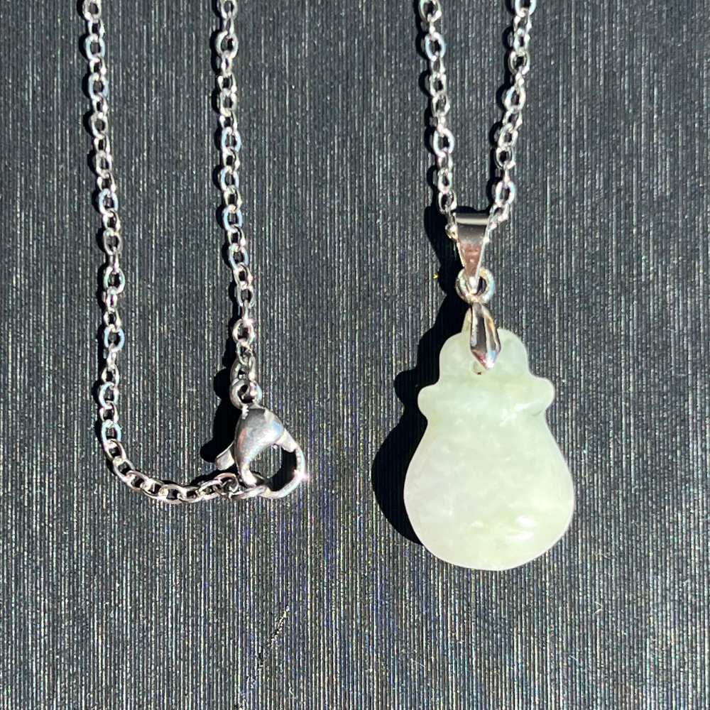 Money Bag Burmese Jade Pendant Necklace