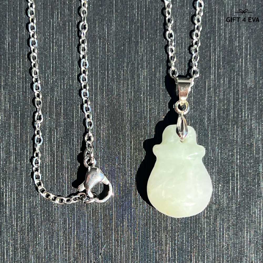 Money Bag Burmese Jade Pendant Necklace