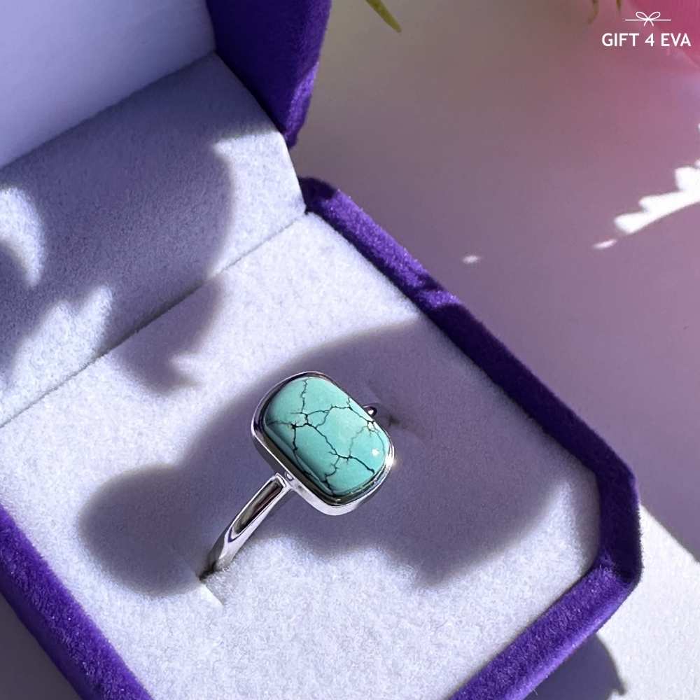 Taylor Turquoise 925 Silver Adjustable Ring