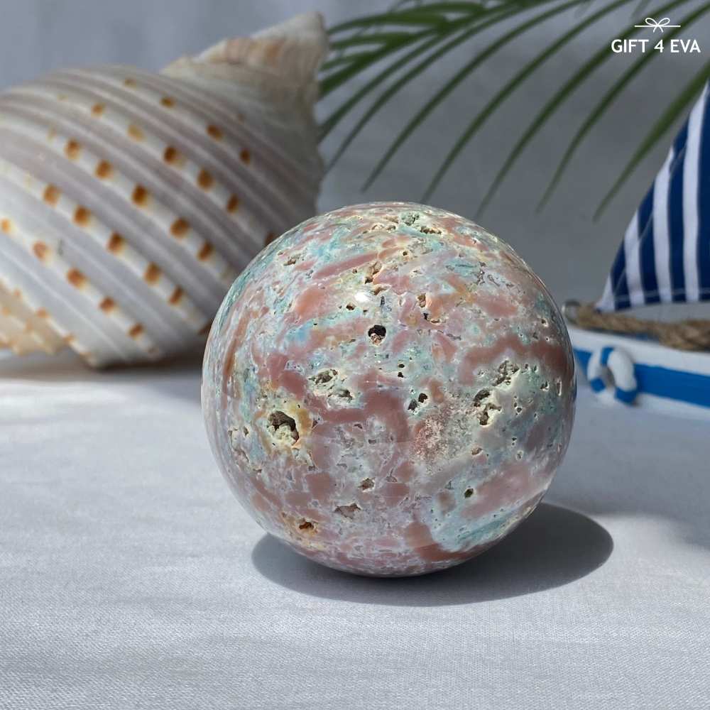 Pastel Ocean Jasper Sphere 60MM