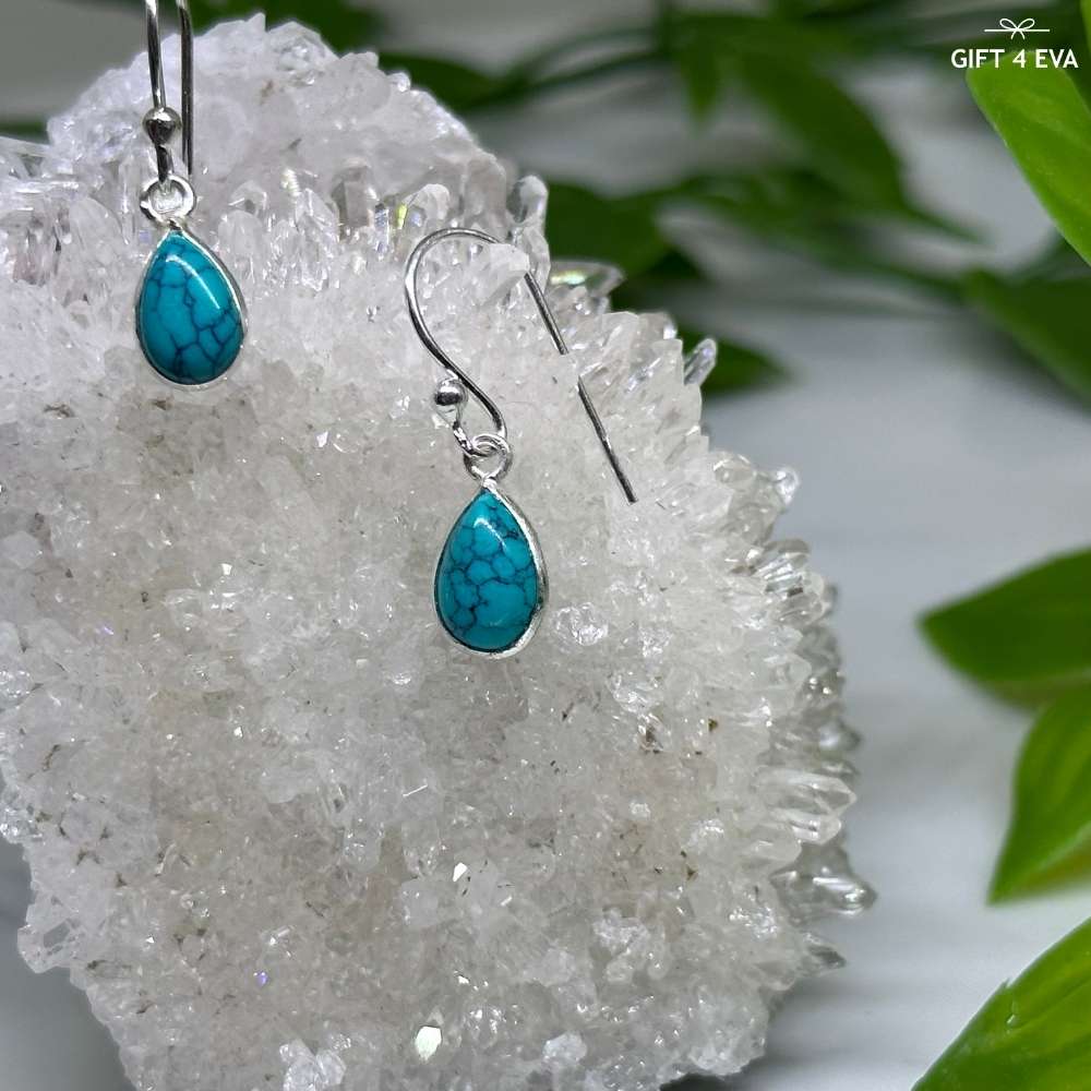 Turquoise 925 Silver Earrings
