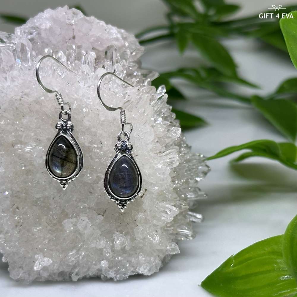 Labradorite 925 Silver Earrings