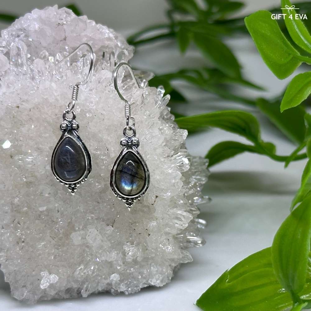 Labradorite 925 Silver Earrings