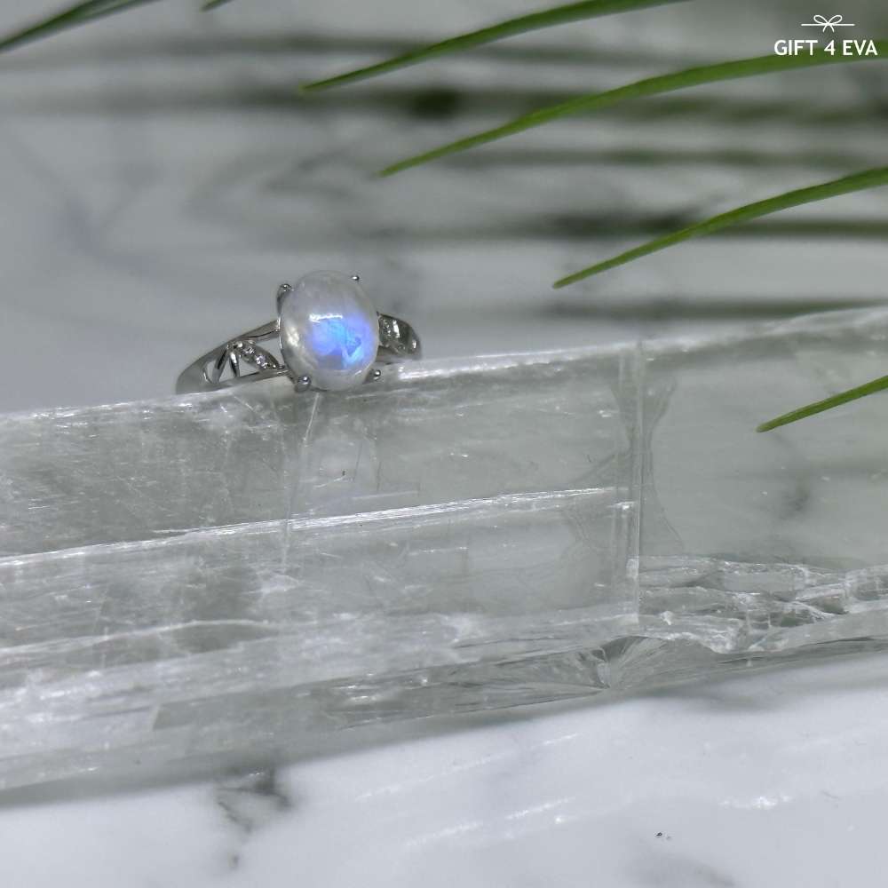 Moonstone 925 Adjustable Ring