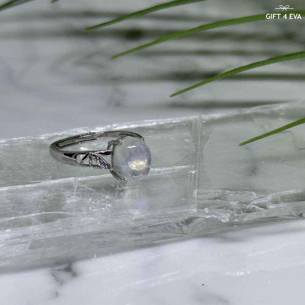 Moonstone 925 Adjustable Ring