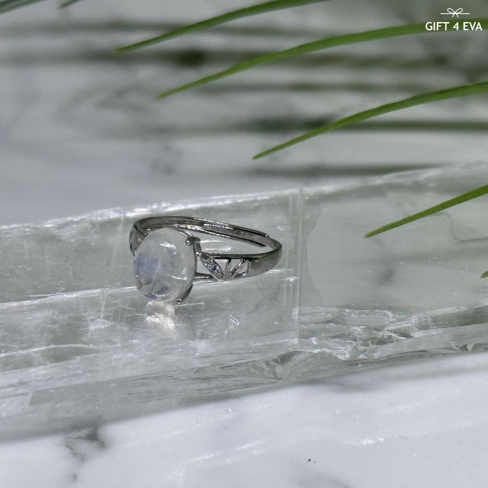 Moonstone 925 Adjustable Ring