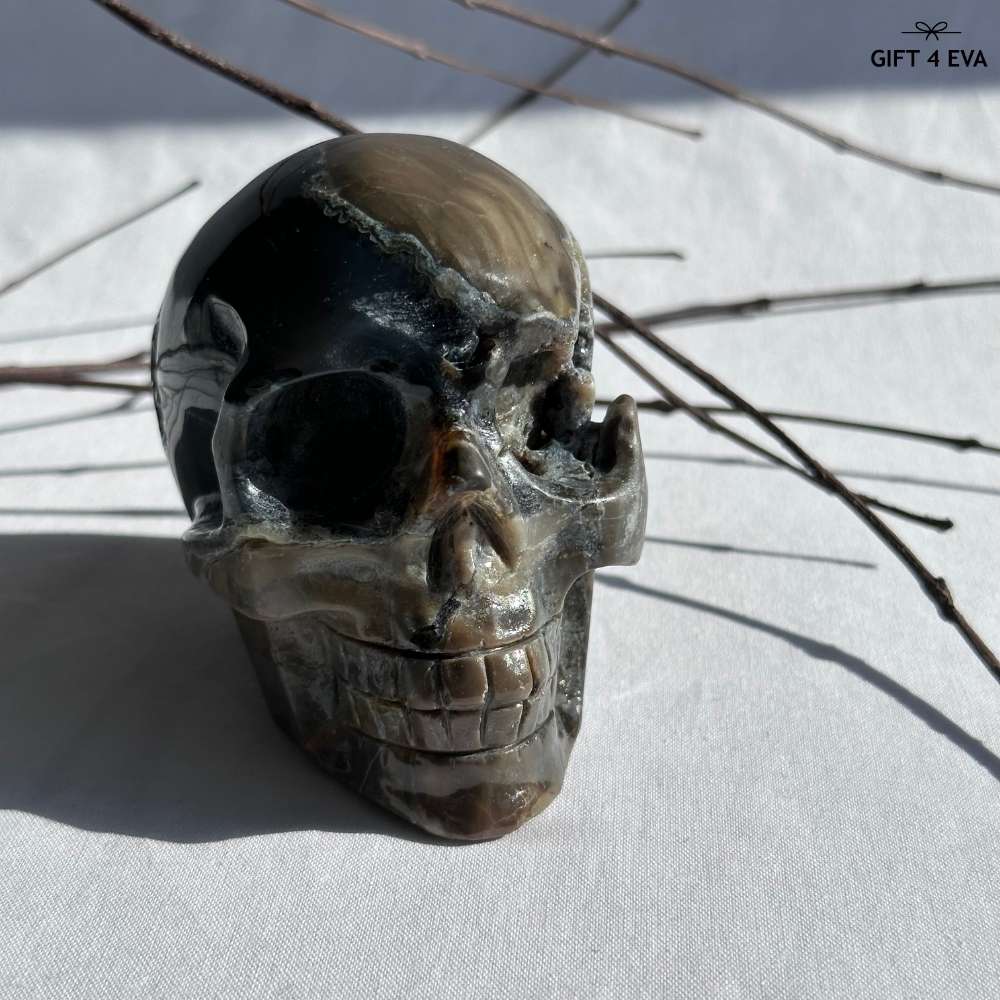 Volcanic Agate Skull