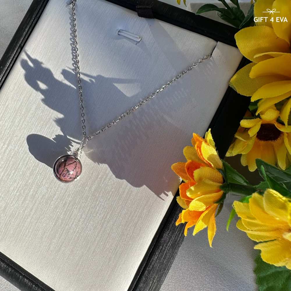 Grace Rhodonite Pendant Necklace