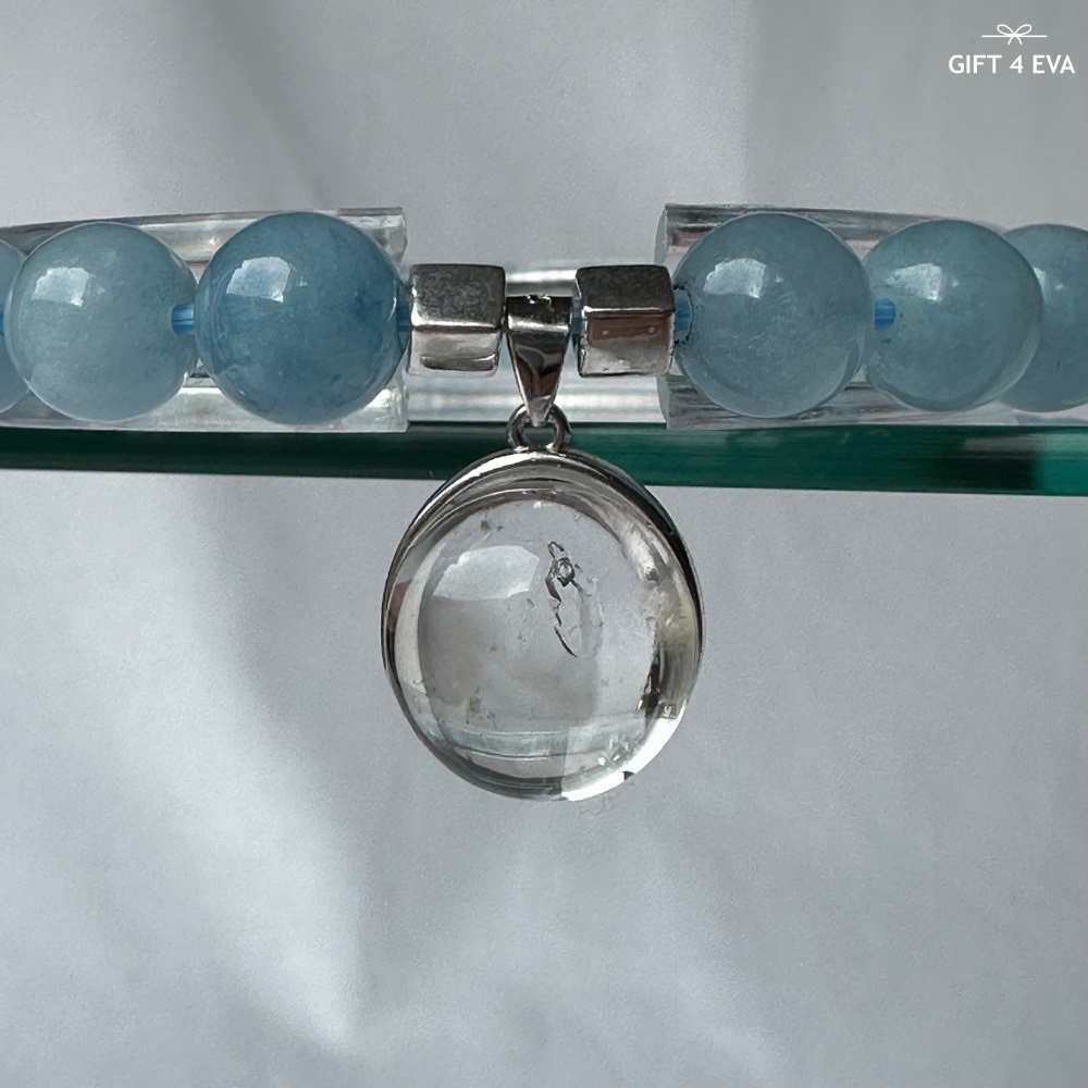 Enhydro Quartz Aquamarine Bracelet