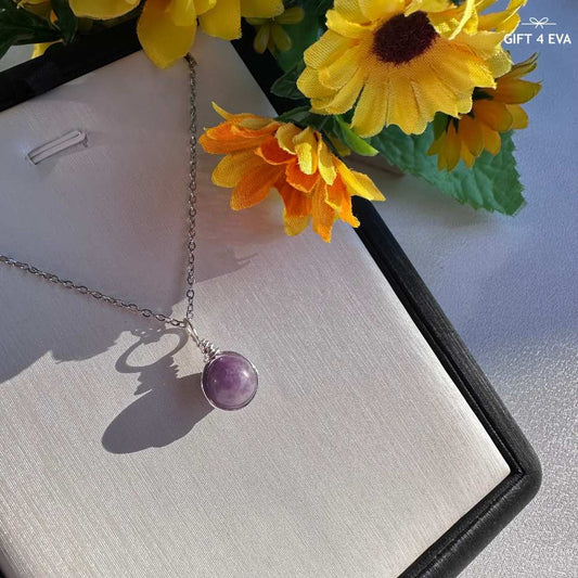 Grace Lepidolite Pendant Necklace