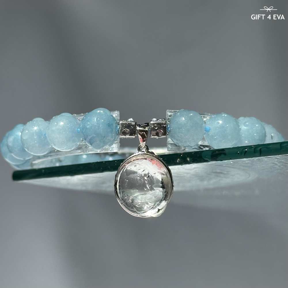 Enhydro Quartz Aquamarine Bracelet