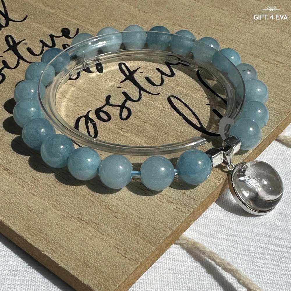 Enhydro Quartz Aquamarine Bracelet