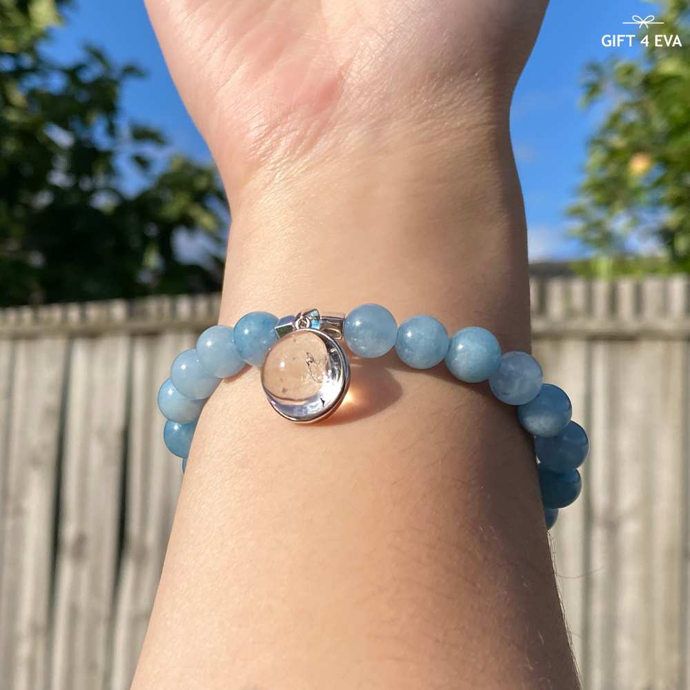 Enhydro Quartz Aquamarine Bracelet