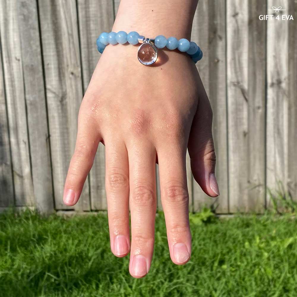 Enhydro Quartz Aquamarine Bracelet