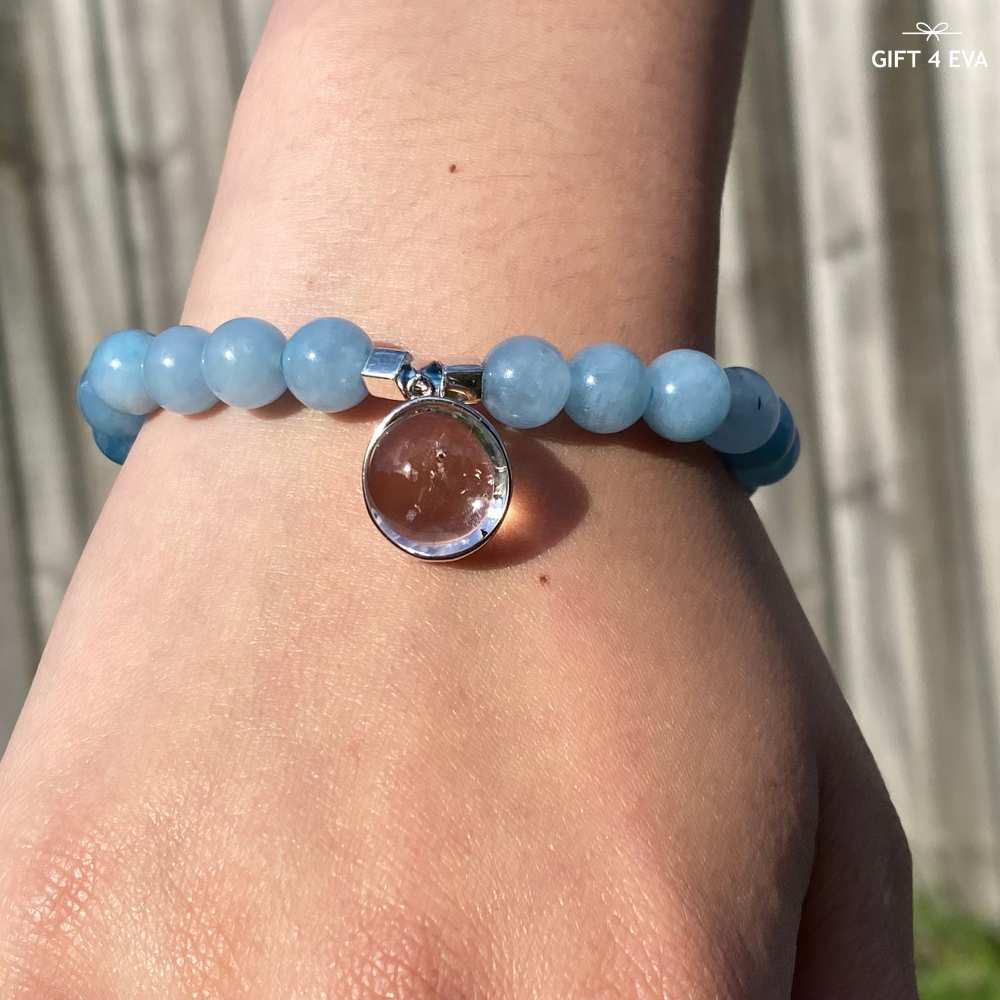Enhydro Quartz Aquamarine Bracelet