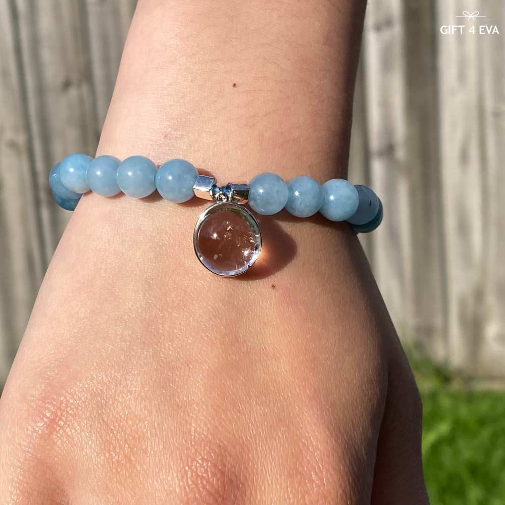 Enhydro Quartz Aquamarine Bracelet