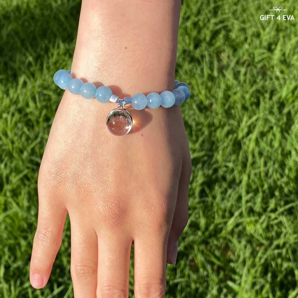 Enhydro Quartz Aquamarine Bracelet