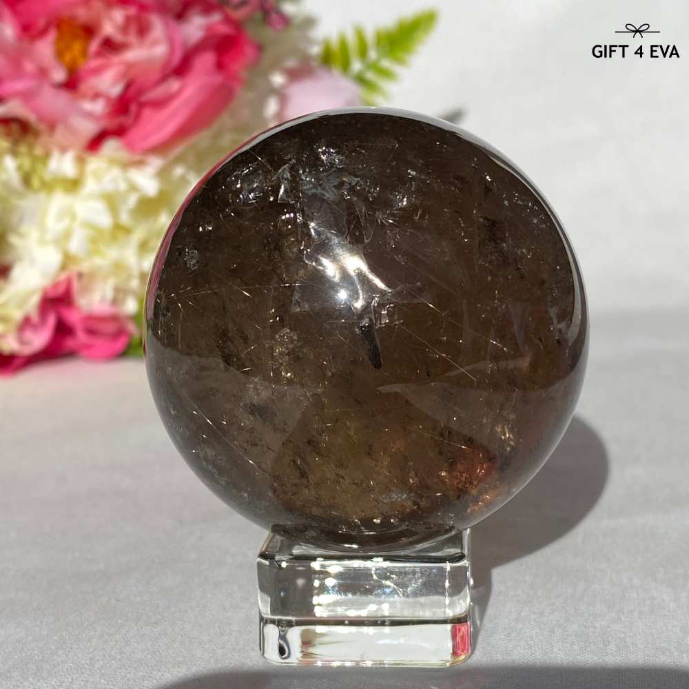 Smoky Rutile Quartz Sphere 59MM