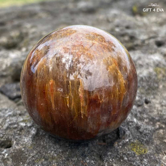 Full Amphibole Garden Quartz Sphere 41MM