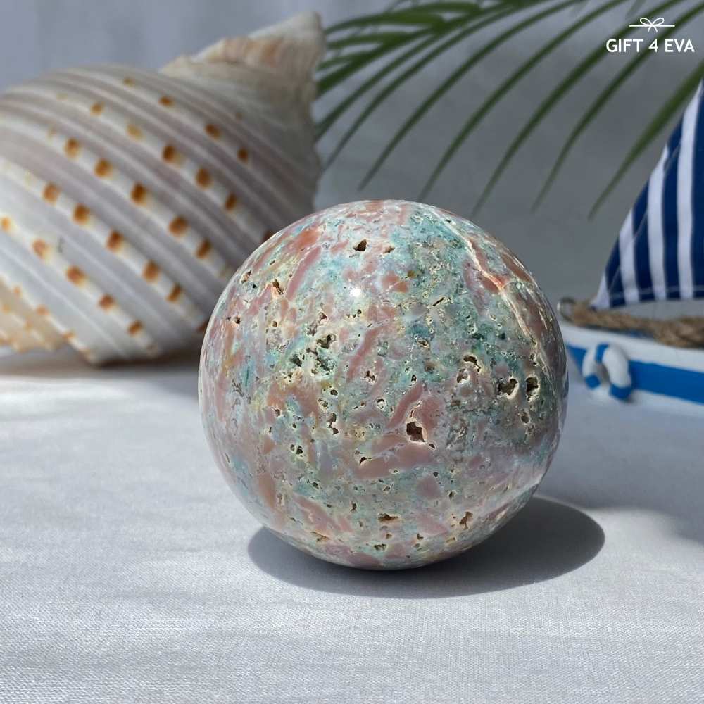 Pastel Ocean Jasper Sphere 60MM