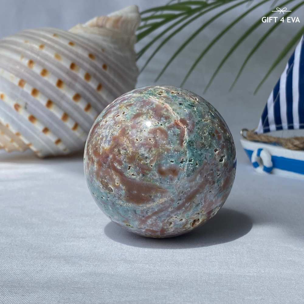 Pastel Ocean Jasper Sphere 60MM