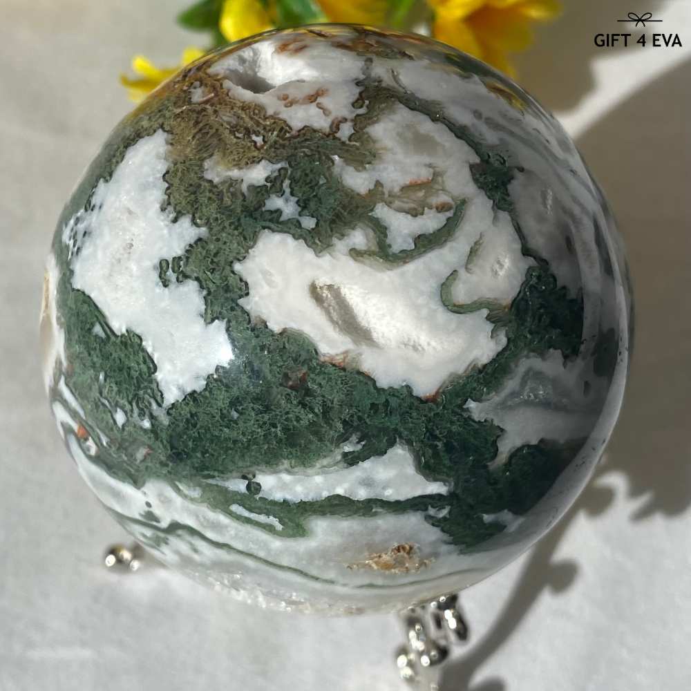 Moss Agate Sphere 64MM