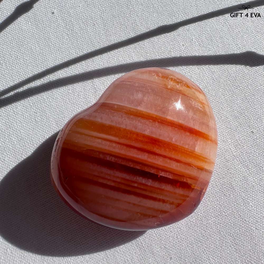 Carnelian Puffy Heart