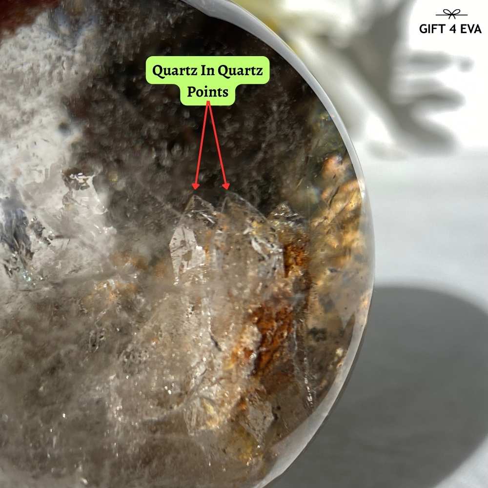 Rare Quartz in Quartz Garden Quartz Sphere