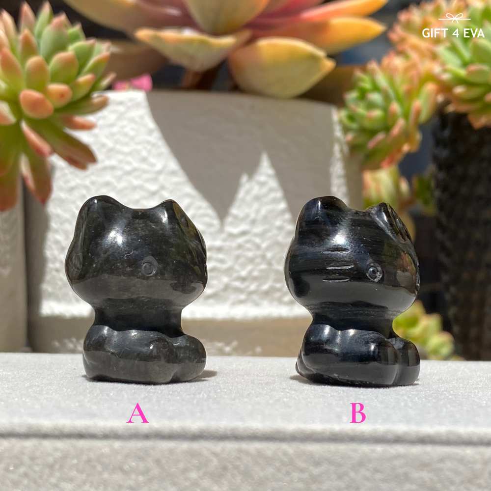 Silver Sheen Obsidian Hello Kitty