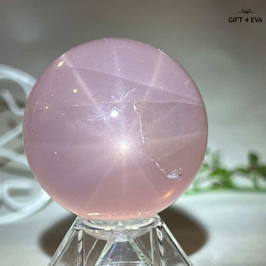 12 Ray Rose Quartz Sphere 47MM
