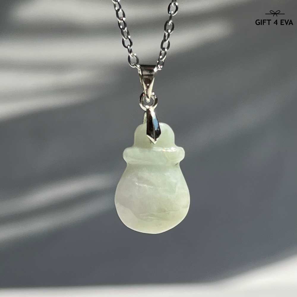 Money Bag Burmese Jade Pendant Necklace