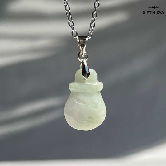 Money Bag Burmese Jade Pendant Necklace