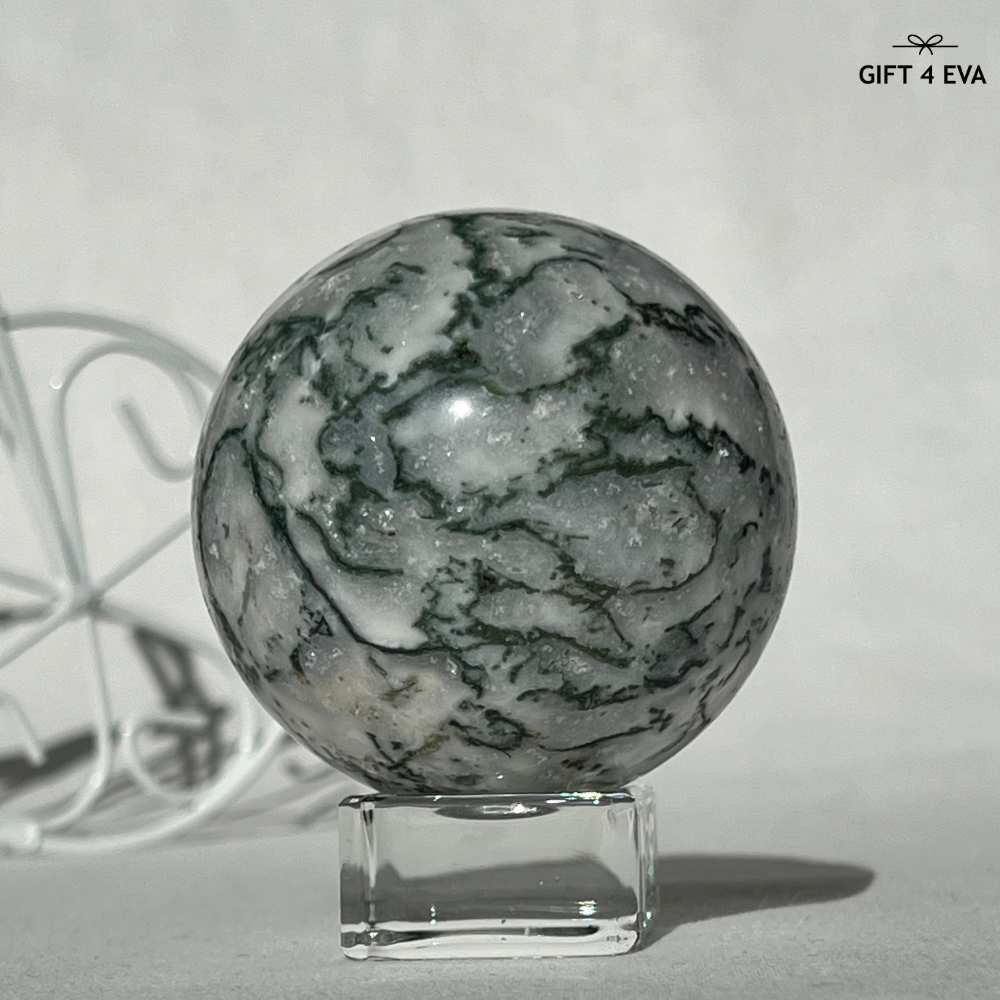 Moss Agate Sphere 57MM