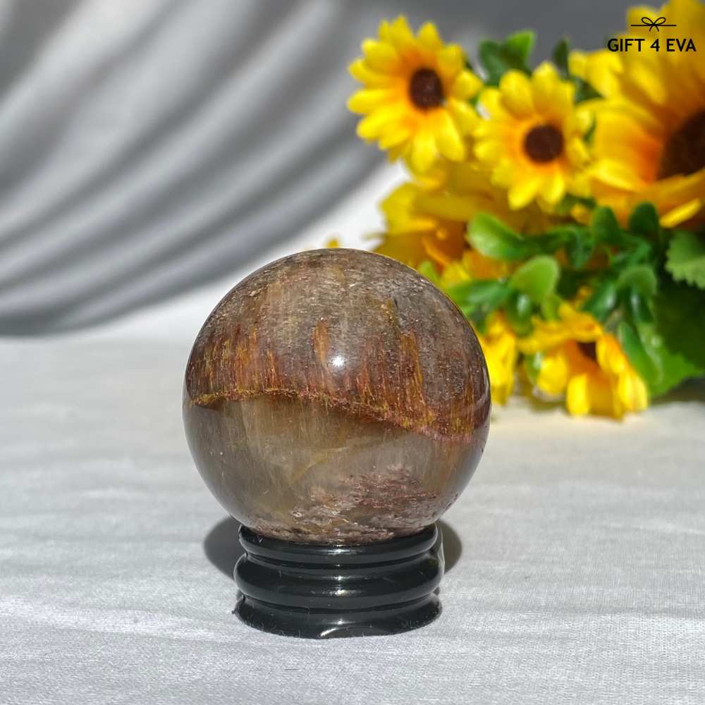Full Amphibole Garden Quartz Sphere 40MM