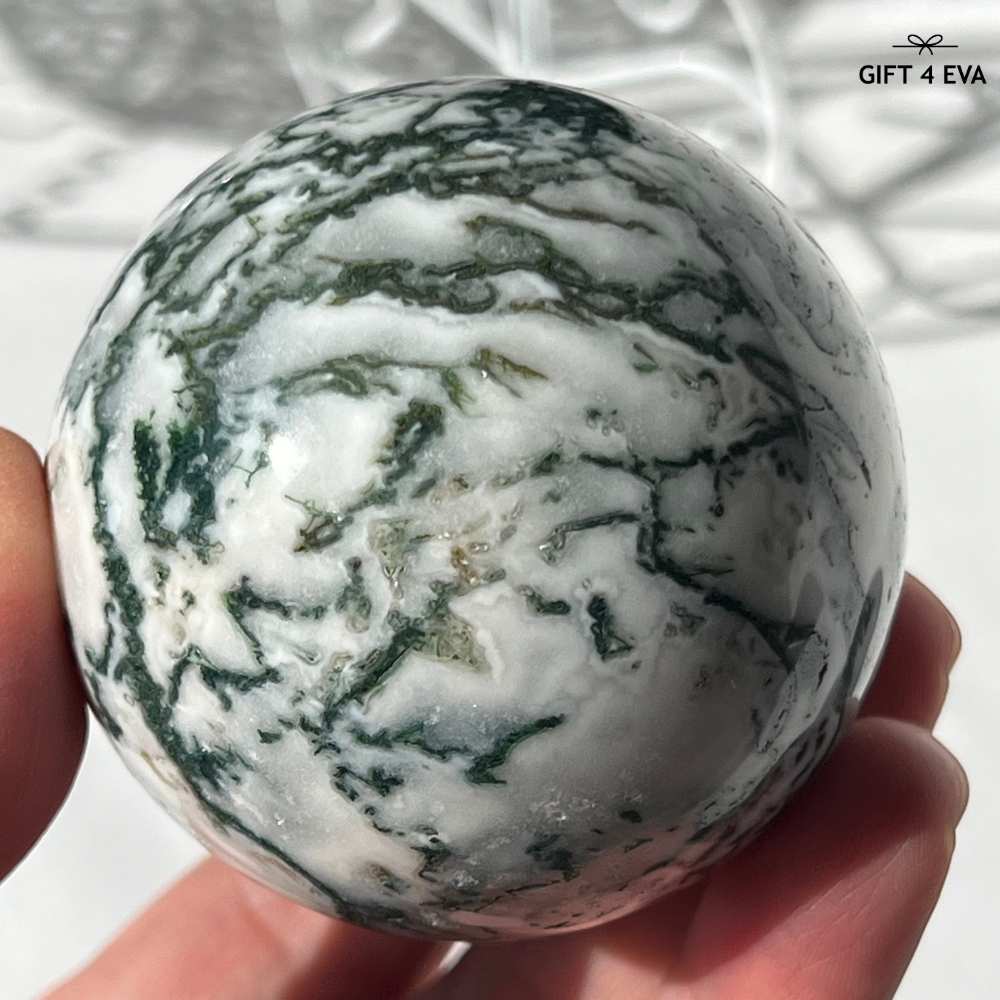 Moss Agate Sphere 57MM