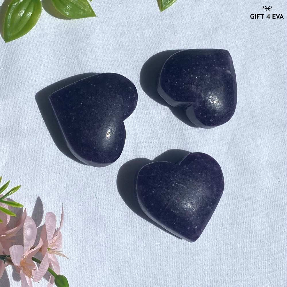 Lepidolite Puffy Heart