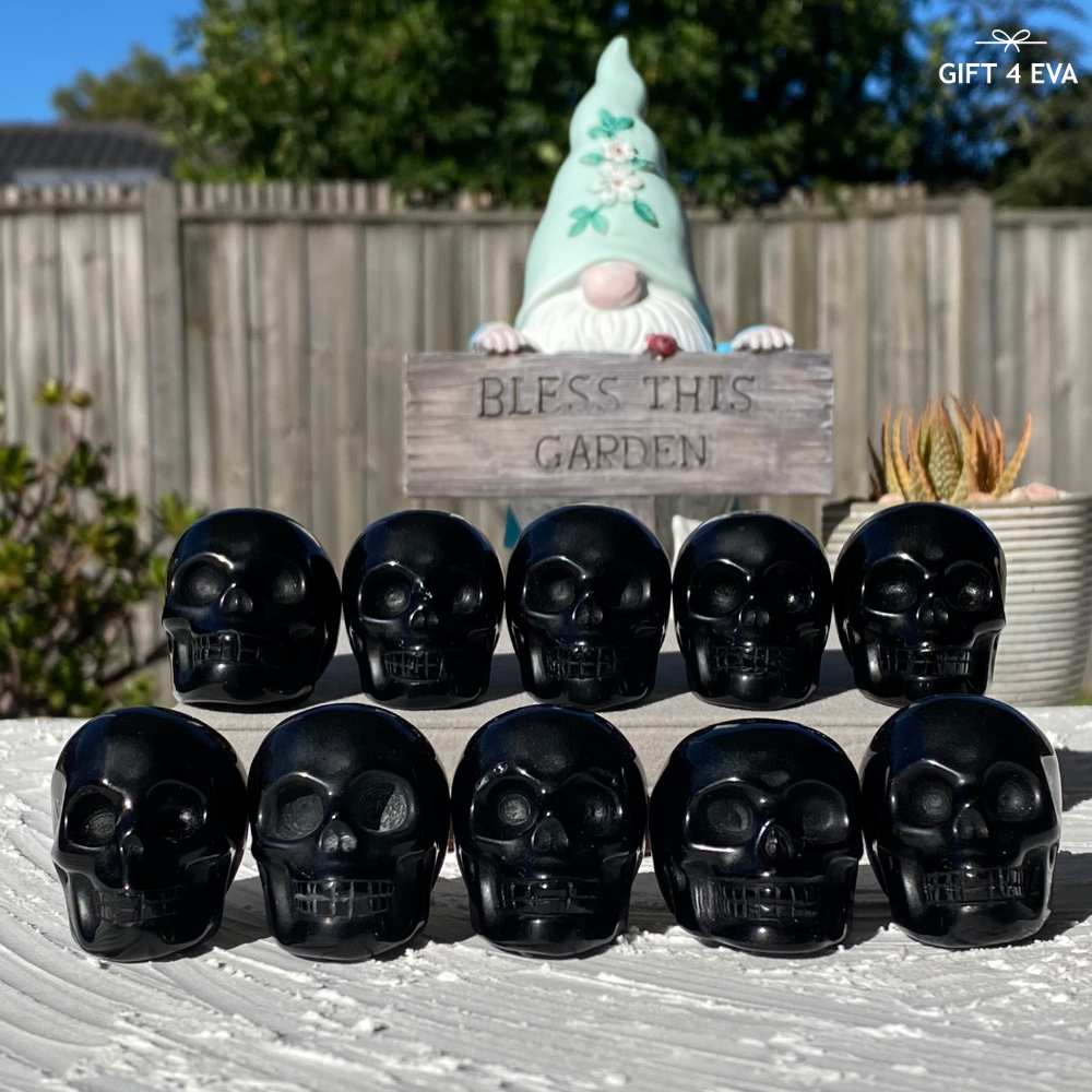 Black Obsidian Skull