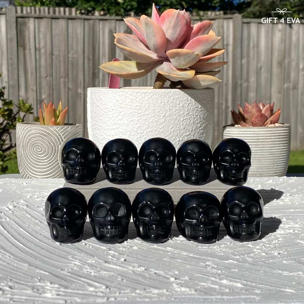 Black Obsidian Skull