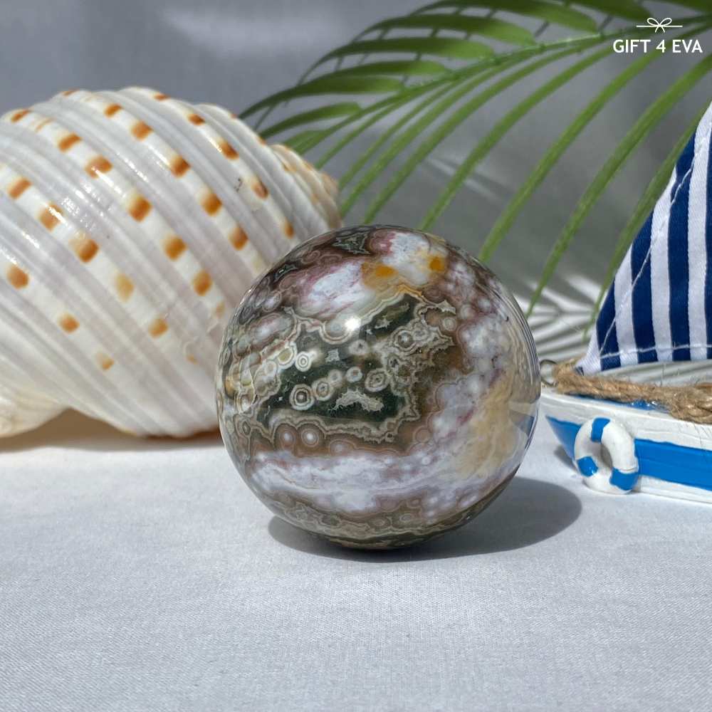 Orbicular Ocean Jasper Sphere 58MM